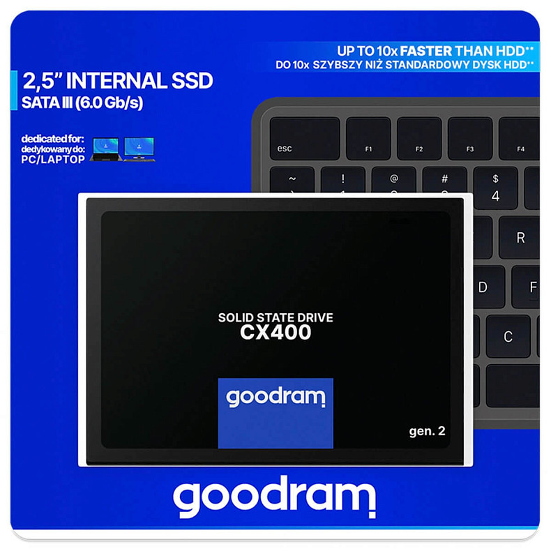 SSD диск Goodram CX400 Gen.2 256GB 2.5" SATAIII 3D TLC (SSDPR-CX400-256-G2)