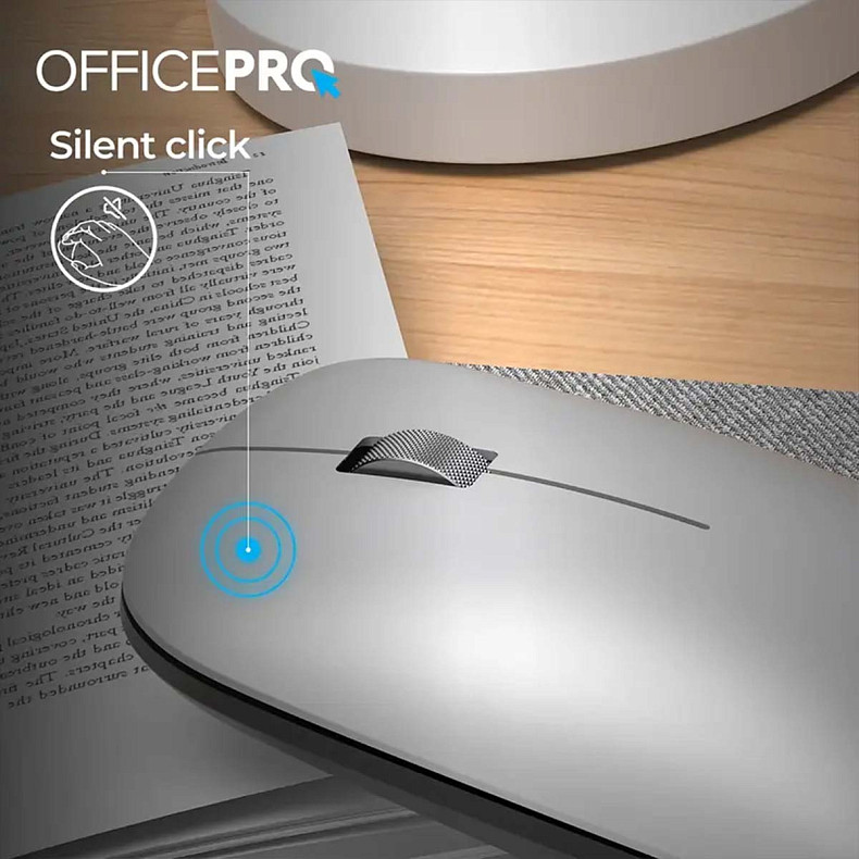 Миша OfficePro M225S Silent Click Wireless Silver