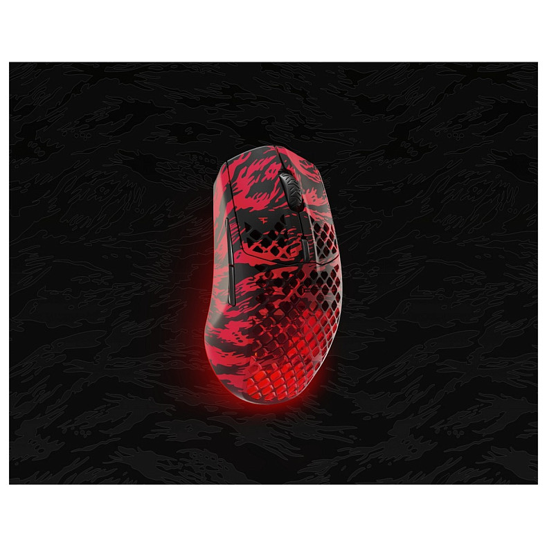 Мышь SteelSeries Aerox 3 Wireless, RGB, 18000dpi, 6кн, Faze Clan Edition