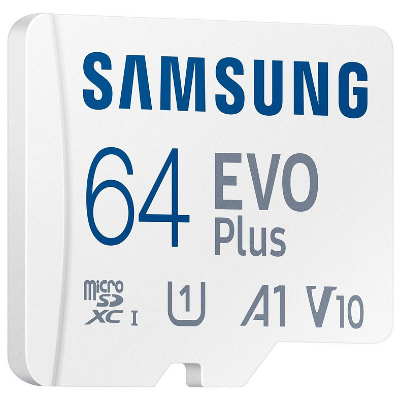 Карта пам'яті MicroSDXC 64GB UHS-I/U3 Class 10 Samsung Evo Plus R160MB/s + Адаптер SD (MB-MC64SA/EU)