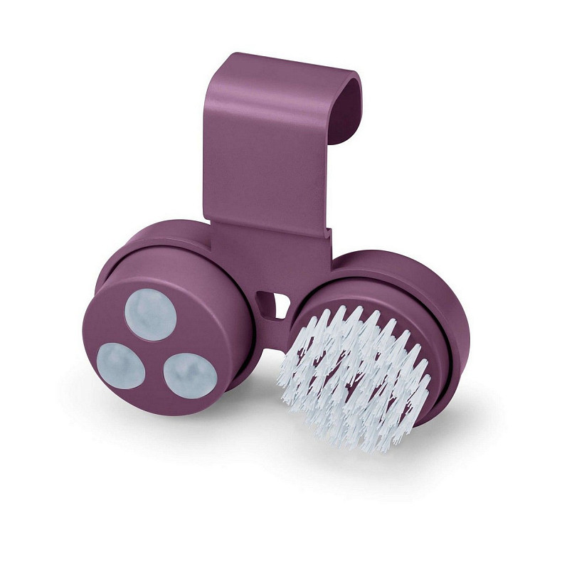 Масажна ванночка Beurer для ніг, від мережі, 3 насадки, підтрим. температури води, біло-фіолетовий