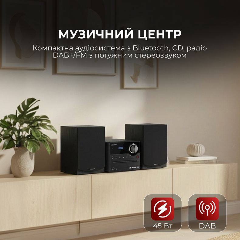 Музыкальный центр Sharp XL-B517D(BK) Black