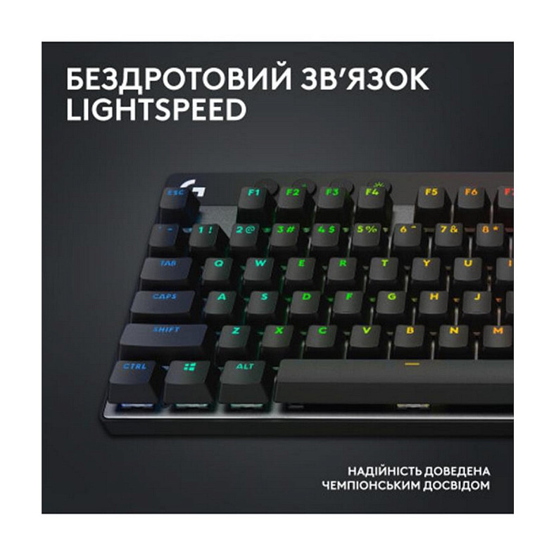 Клавіатура Logitech G PRO X TKL Lightspeed Black Tactile (920-012136)