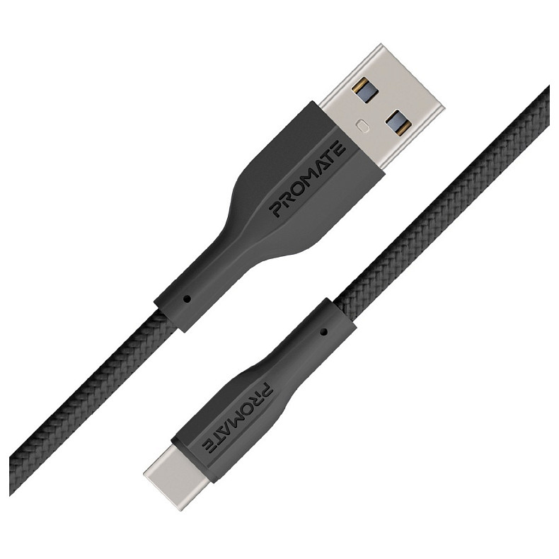 Кабель Promate xCord-AC USB - USB Type-C (M/M), 1 м, Black (xcord-ac.black)