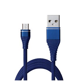 Кабель Grand-X USB-microUSB, Cu, 2.1A, 1.2м Blue (NM012BL)