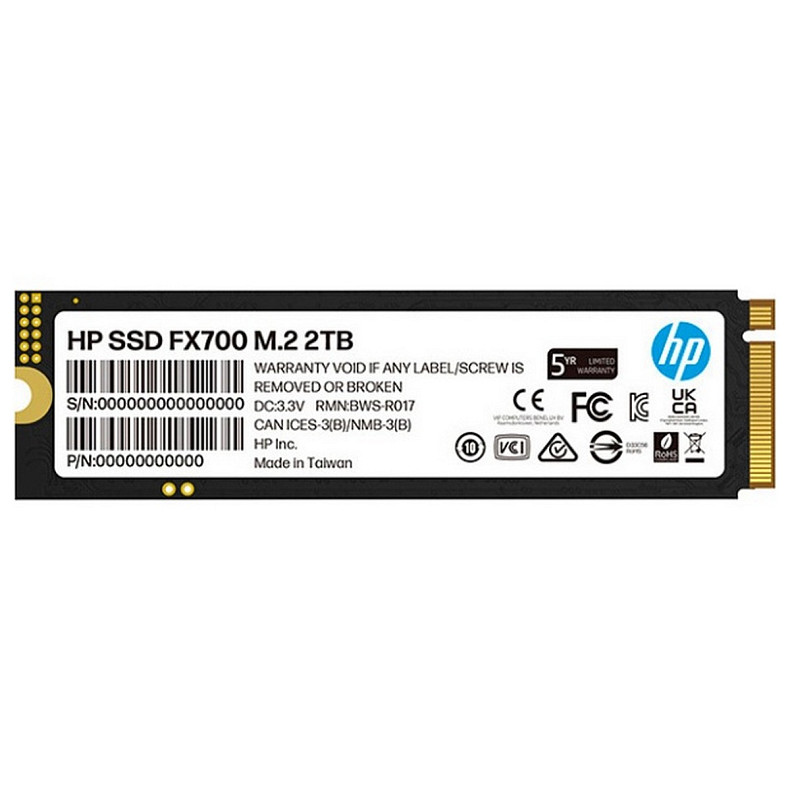 SSD диск HP FX700 2Tb M.2 PCIe 4.0 x4 NVMe 2.0 2280 TLC 3D V-NAND