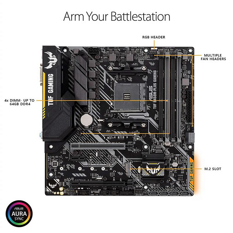 Asus TUF B450M-Plus Gaming Socket AM4