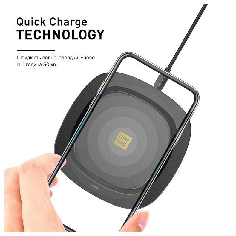 Беспроводное зарядное устройство Luxe Cube 10W Black (7775557577239)