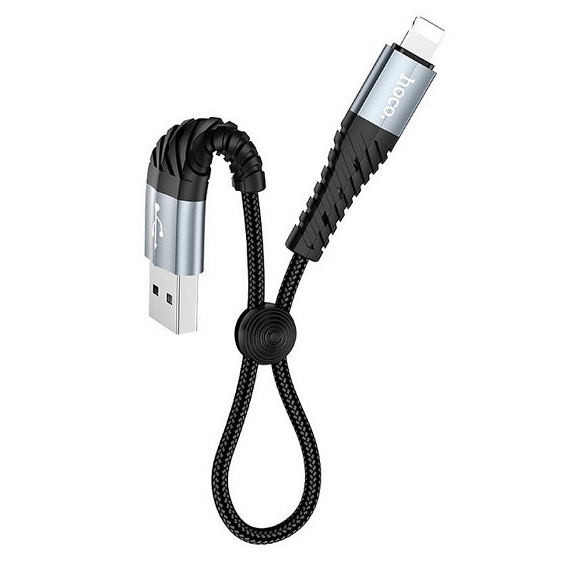 Кабель Hoco X38 USB - Lightning, 0.25м, Black (X38LB0.25)