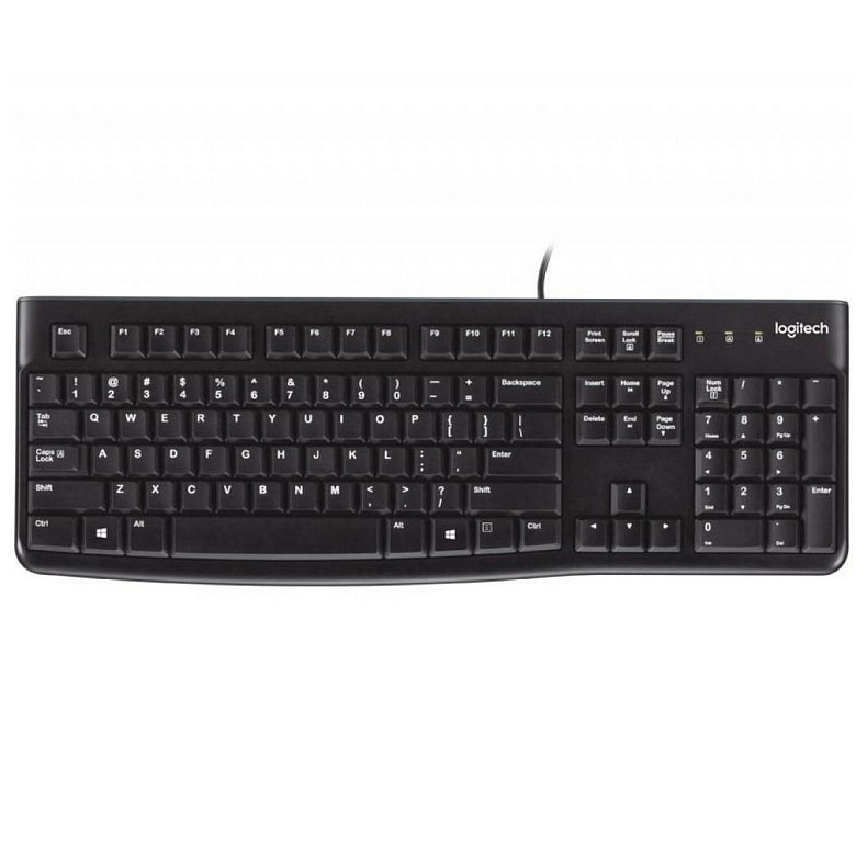 Клавиатура Logitech K120, UA, USB, OEM, черная