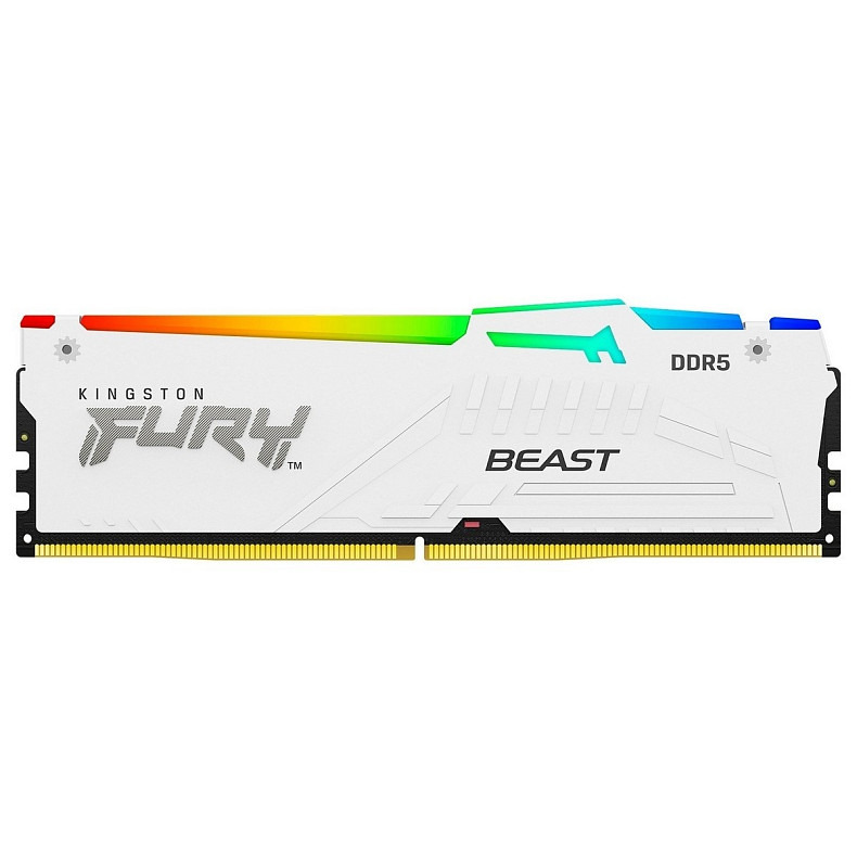 ОЗУ Kingston DDR5 32GB 5200 FURY Beast RGB XMP Белый