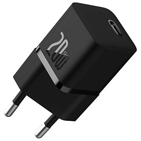 Мережевий зарядний пристрій Baseus GaN5 Fast Charger(mini) 1C 20W EU Black (CCGN050101)