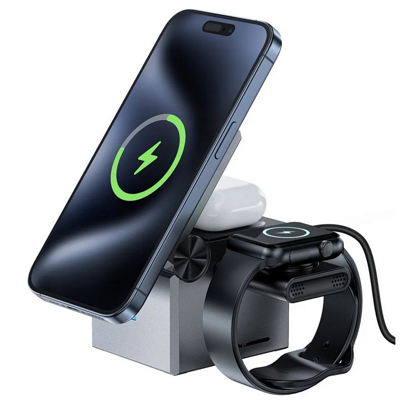 Зарядний пристрій Wireless QI 3in1 15W E18 Rubik's Acefast