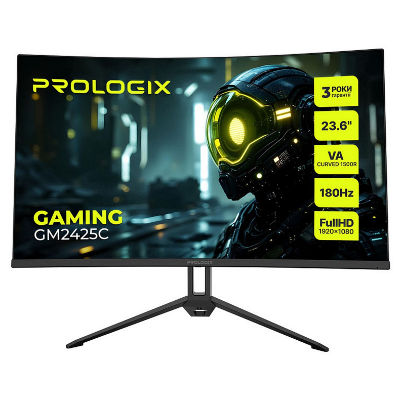 Монитор Prologix Gaming 23.6" GM2425C VA Black Curved 180Hz