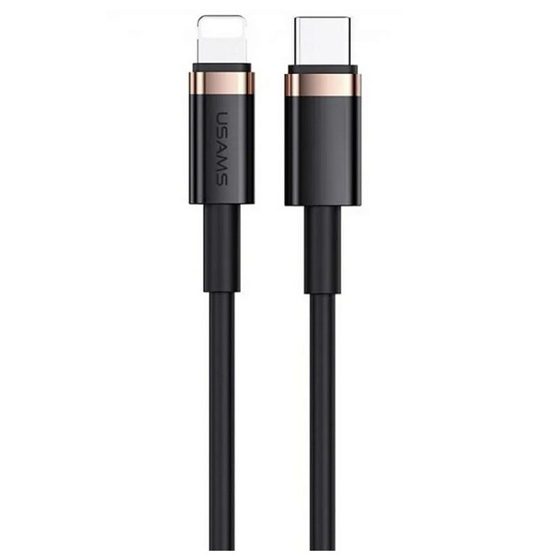 Кабель Usams US-SJ484 USB Type-C - Lightning, 1.2 м, Black (SJ484USB01)