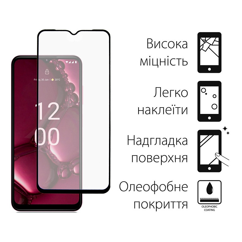 Защитное стекло Dengos для Nokia G42 5G Black Full Glue (TGFG-355)