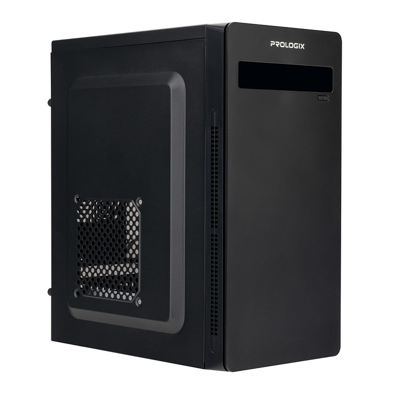 Корпус Prologix E101 500W 12см, 2xUSB3.0, Black