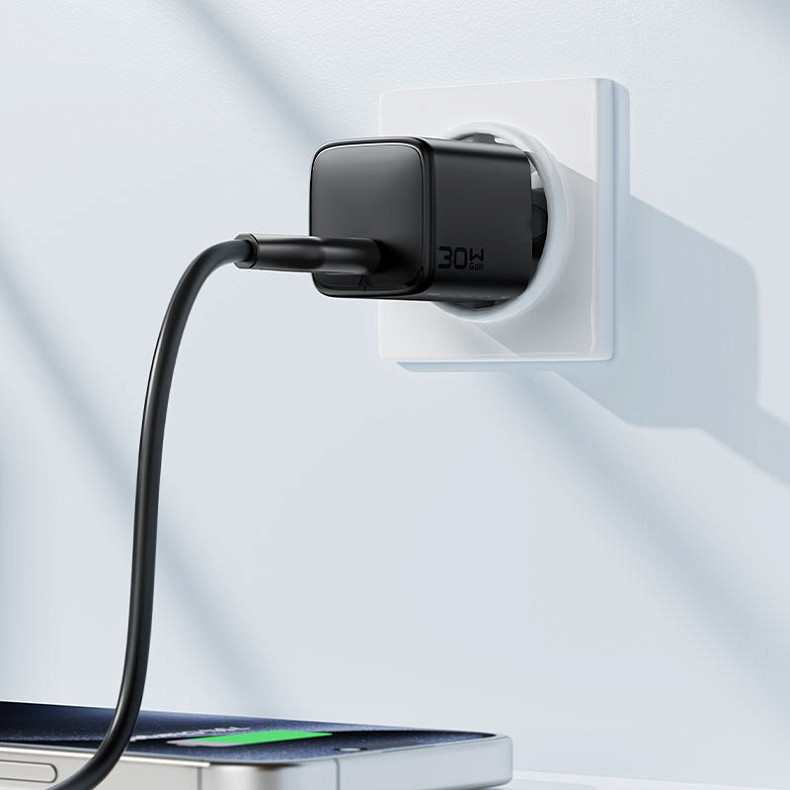 Зарядное устройство Acefast 1xUSB-C 30W Gan A118 Fast Charger + USB-C cable black