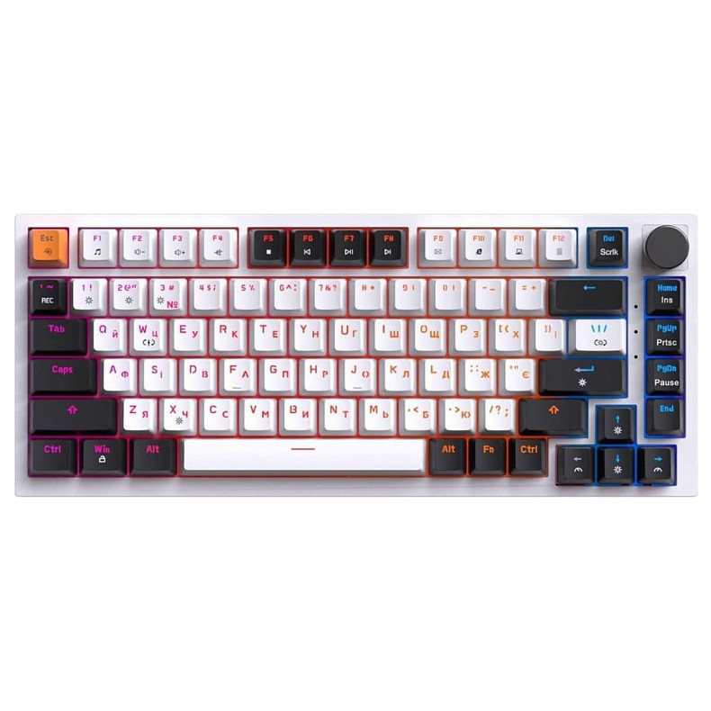 Клавіатура механічна GamePro MK160W (Red) з Hot-Swap RGB White