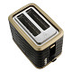 Тостер Sencor 930Вт, подогрев, размораживание, подсветка, пластик, черно-золотой.