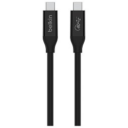 Кабель Belkin USB-C > USB-C, 0.8м, 100Вт, Thunderbolt 3, 40Гбс, черный