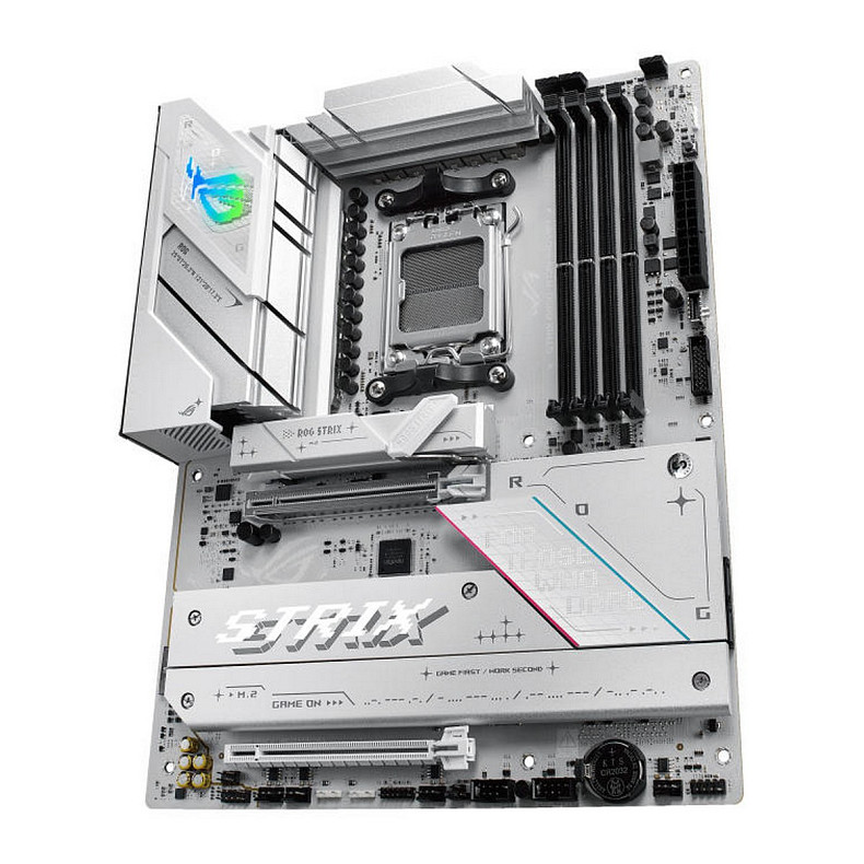 Материнcька плата ASUS ROG STRIX B850-A GAMING sAM5 B850 4xDDR5 M.2 HDMI DP Wi-Fi BT ATX білий