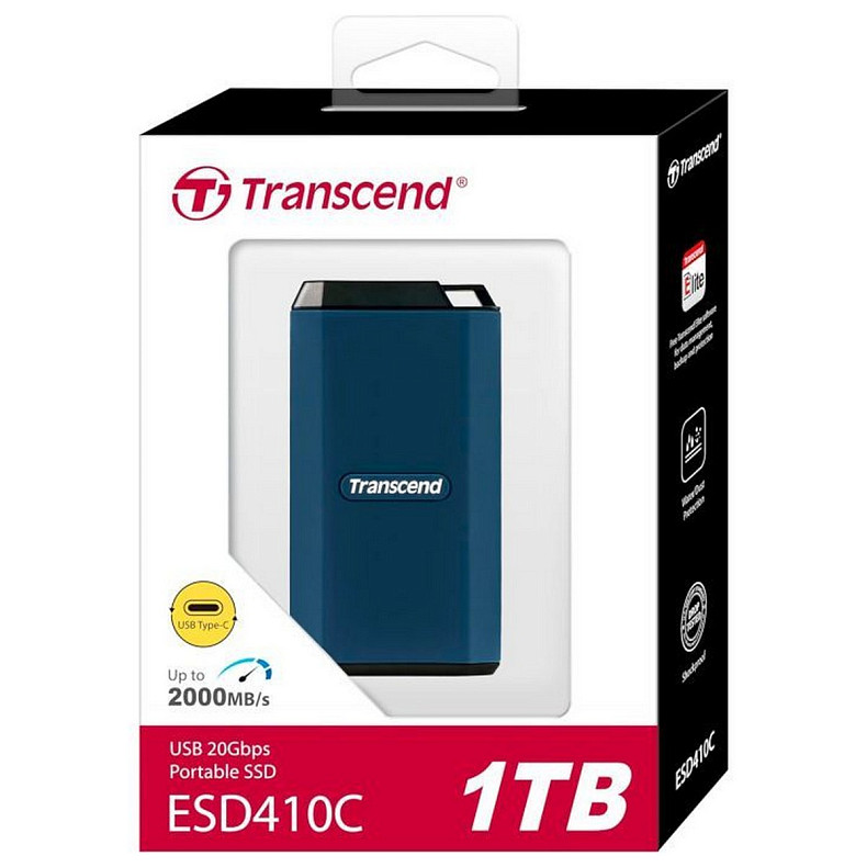 SSD диск портативний Transcend 4TB USB 3.2 Gen 2 Type-C ESD410C R2000/W2000MB/s