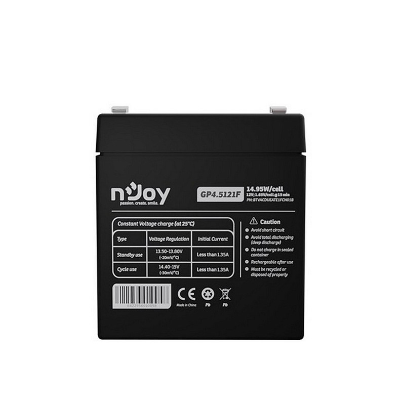 Акумуляторна батарея Njoy GP4.5121F 12V 4.5AH (BTVACDUEATE1FCN01B) AGM