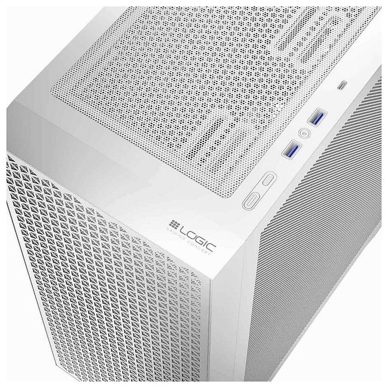 Корпус LogicConcept dart pro midi white mesh fans 4x120mm без БП ATX