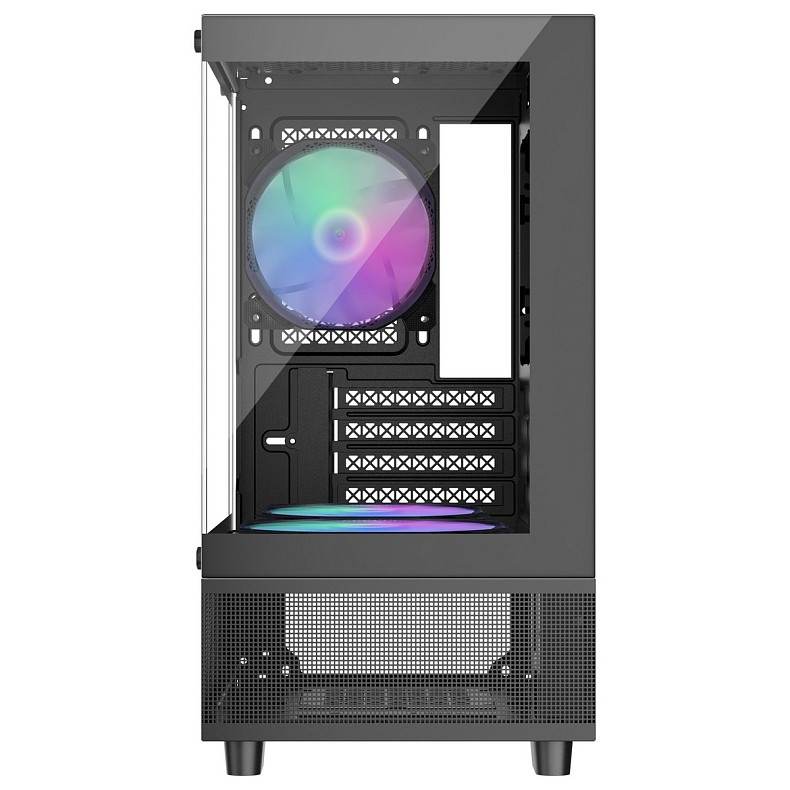 Корпус 1stPlayer Mi2-A-BK-2F7R-1F7 Black без БП