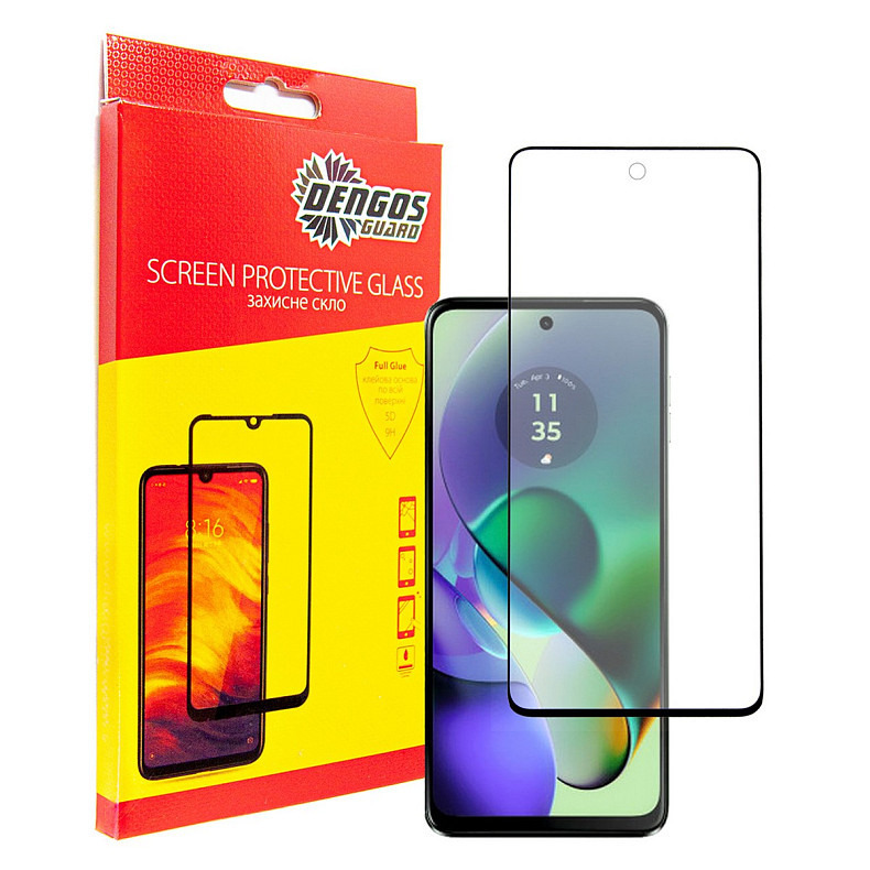 Захисне скло Dengos для Motorola Moto G54 Black Full Glue (TGFG-326)