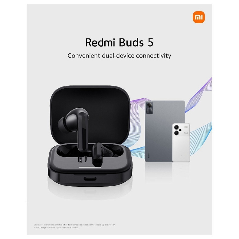 Bluetooth-гарнитура Xiaomi Redmi Buds 5 Black (BHR7627GL)_