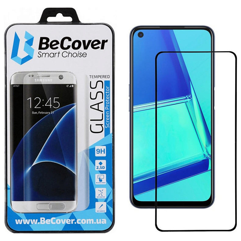 Защитное стекло BeCover для Oppo A52 Black (705107)