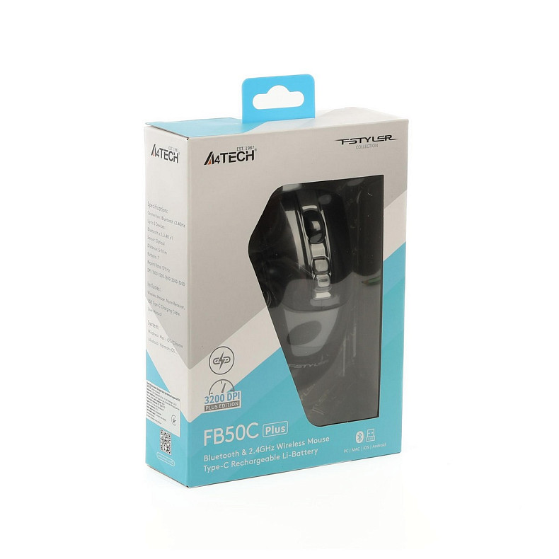 Мышь A4Tech Fstyler FB50C Plus Black