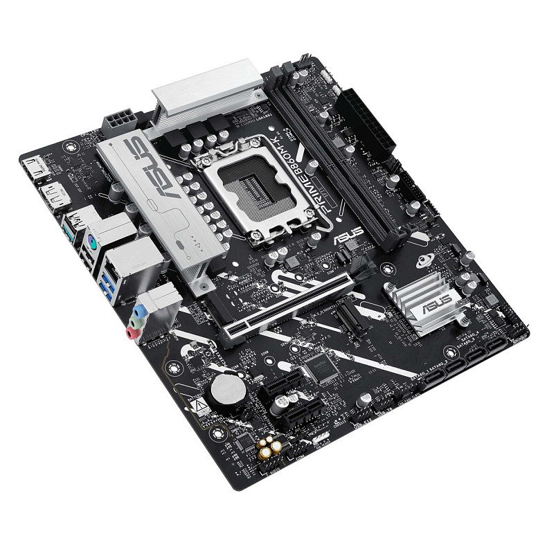 Материнcька плата ASUS PRIME B860M-K s1851 B860 2xDDR5 M.2 DP HDMI Wi-Fi BT mATX