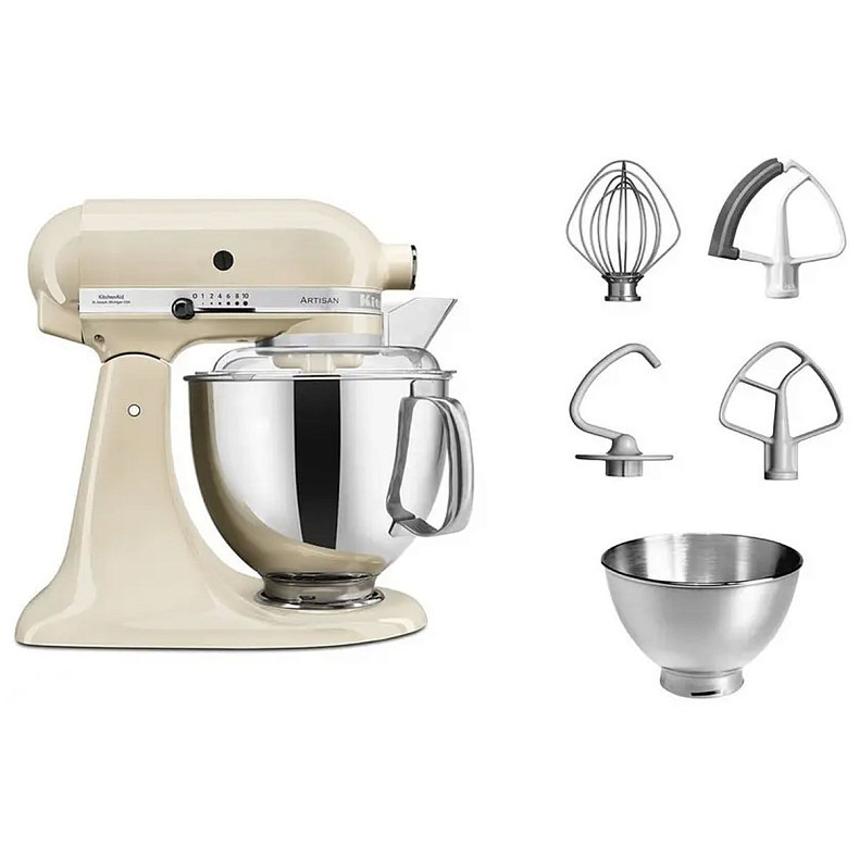 Кухонний комбайн KitchenAid Artisan 4,8 л 5KSM175PSEAC з відкидним блоком кремовий