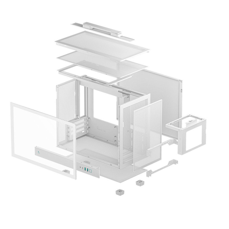 Корпус DeepCool CH160 Plus White (R-CH160-WHNGM0-G) без БП