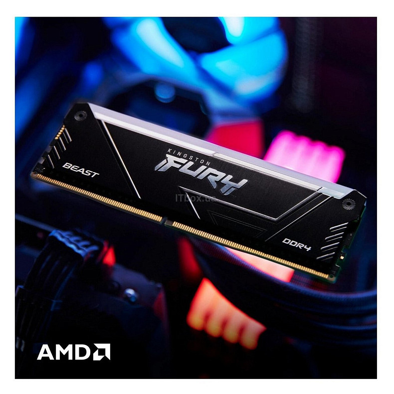 ОЗУ Kingston Fury Beast DDR4 16GB 3200MHz RGB (KF432C16BB12A/16WP)