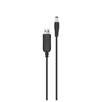 Кабель живлення ACCLAB USB to DC, 5,5 х2, 5 мм, 9V, 1A, 1 м Black (1283126565113)