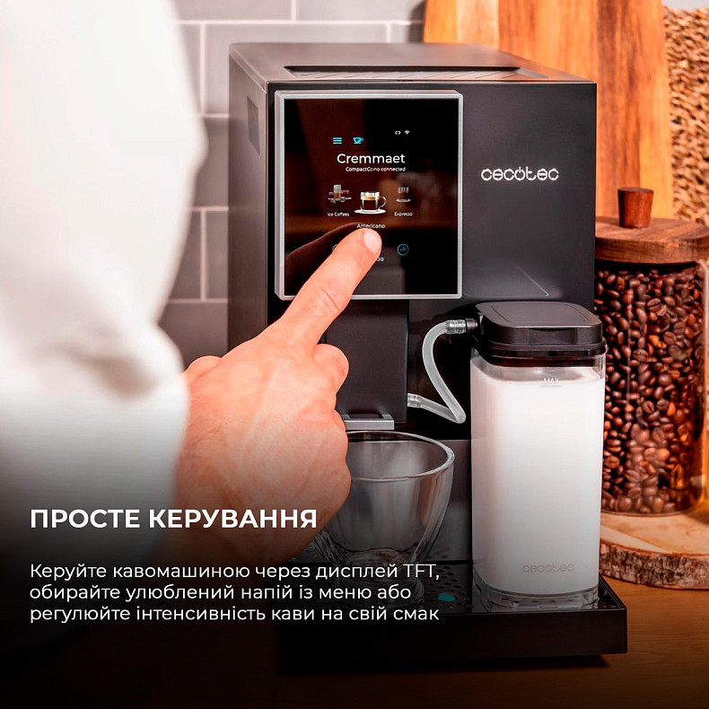 Кавомашина CECOTEC Cremmaet Compactccino Connected Black/Silver
