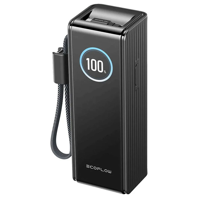 Павербанк EcoFlow RAPID Power Bank с кабелями 25000mAh черный