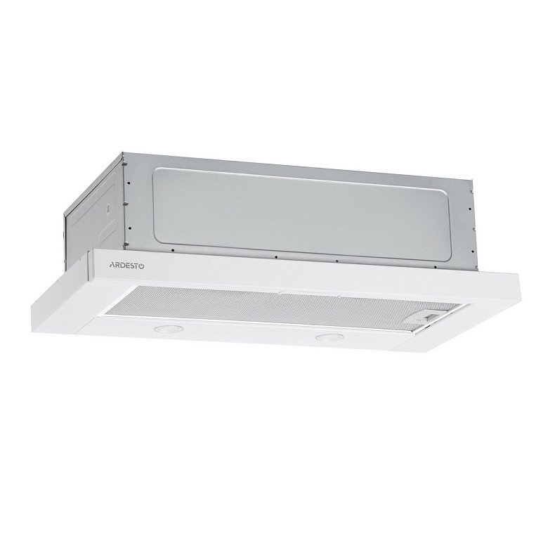 Витяжка Ardesto телескопічна, метал, 60см, 450м3ч, метал, 2х1Вт LED, кнопкове, білий