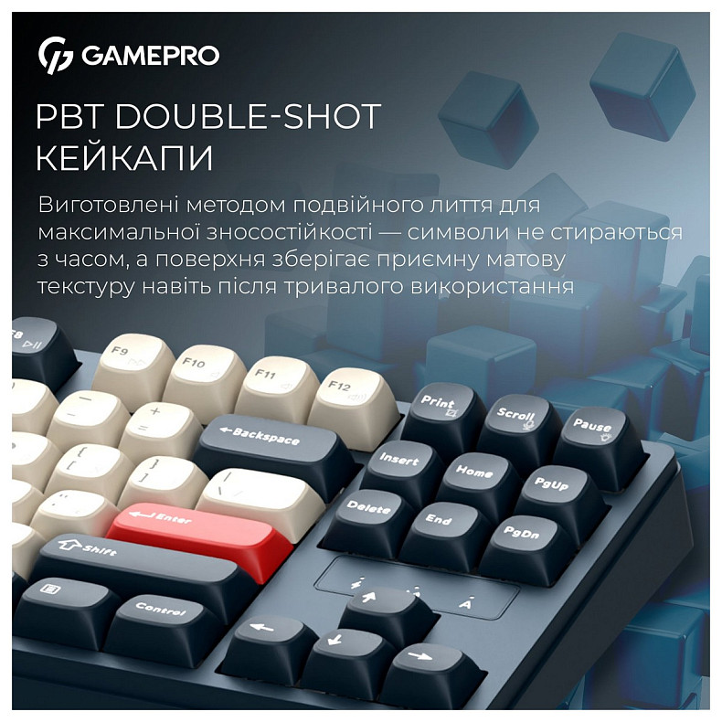 Клавиатура GamePro Asgard Ragnar Keychron Super Red Switch Blue (MK285BL)