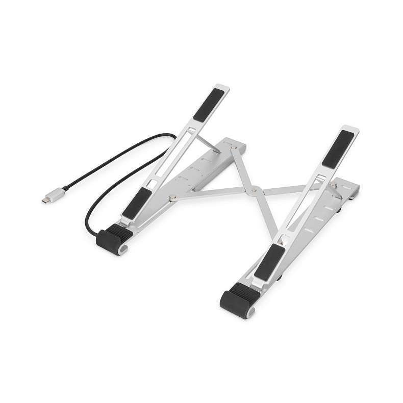 Підставка для ноутбука DIGITUS Variable Notebook Stand, до 17'', USB-C Dock 5-Port, сіра