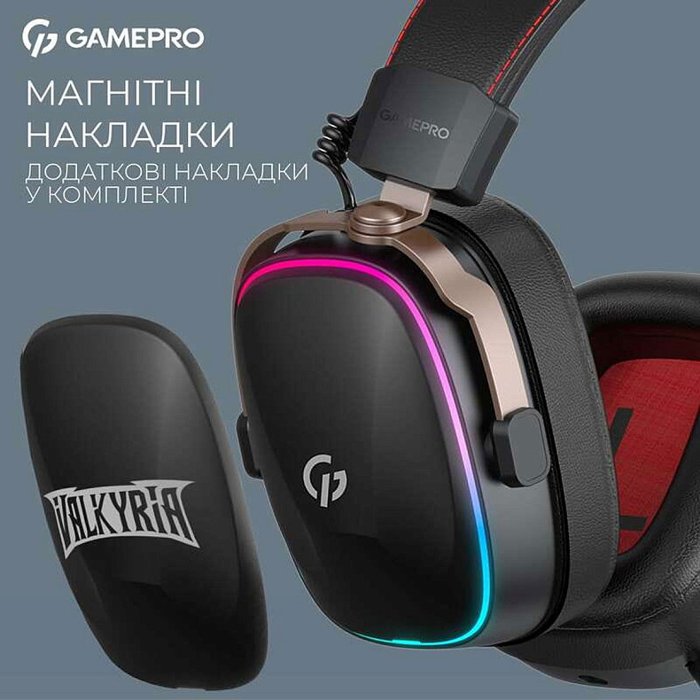 Гарнитура GamePro Asgard Valkyria RGB Tri-mode Black (HSW249)