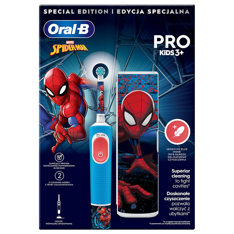 Зубная щетка BRAUN Oral-B D103.413.2KX Spider-Man типа 3708 (3+)