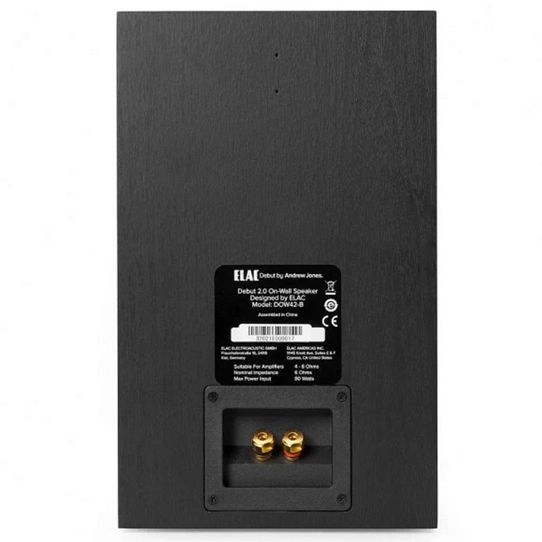 Акустика Elac Debut 2.0 On-Wall Speakers DOW42 Black Brushed Vinyl ,(1 шт)