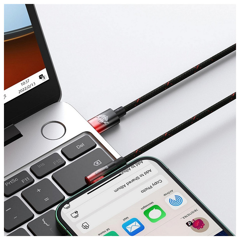 Кабель Baseus MVP 2 USB Type-C - Lightning, 20W, 1м Black/Red (CAVP000220)