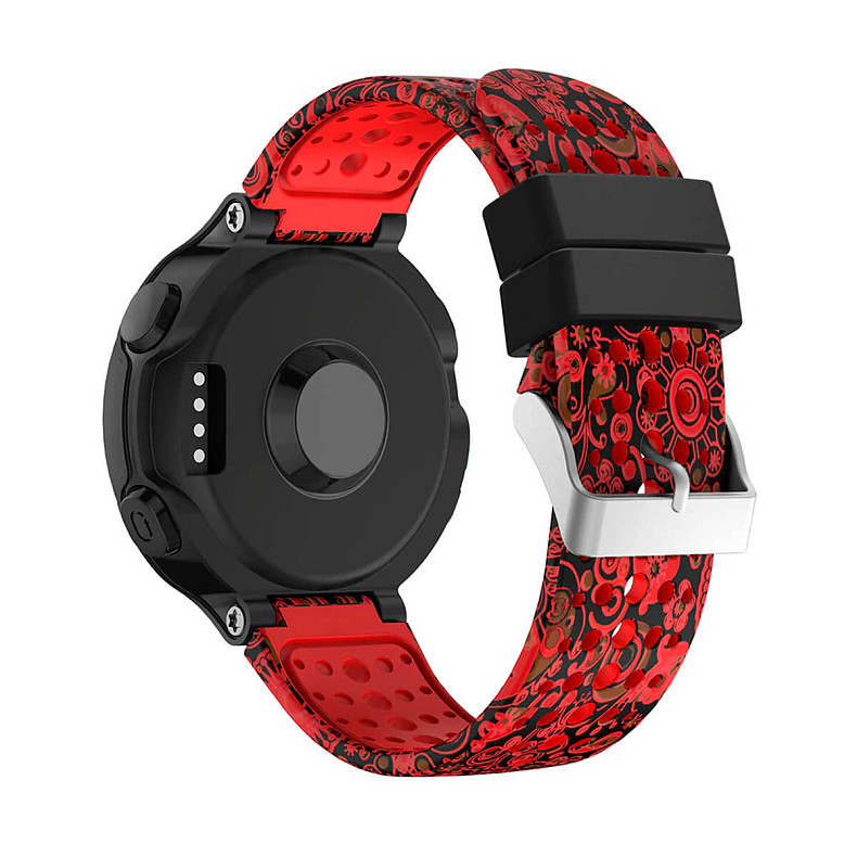 Силиконовый ремешок для GARMIN Universal 16 Camouflage Silicone Band Red