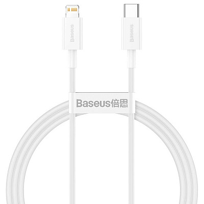 Кабель Baseus Superior Fast Charging USB-C-Lightning, 1м White (CATLYS-A02)